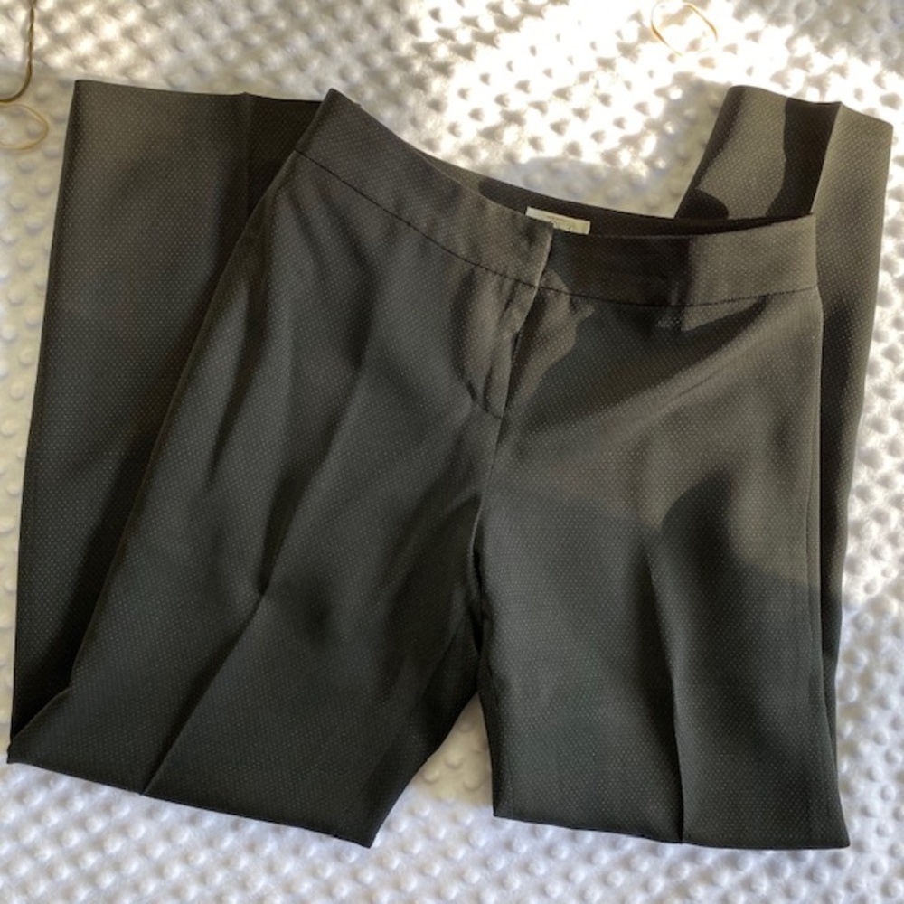 Ann Taylor LOFT Pants Black/gray polka dots, 4P